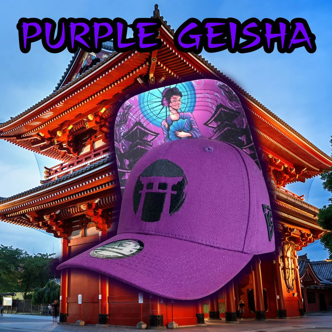 Purple Geisha Curved Cap - Purple - Image 6
