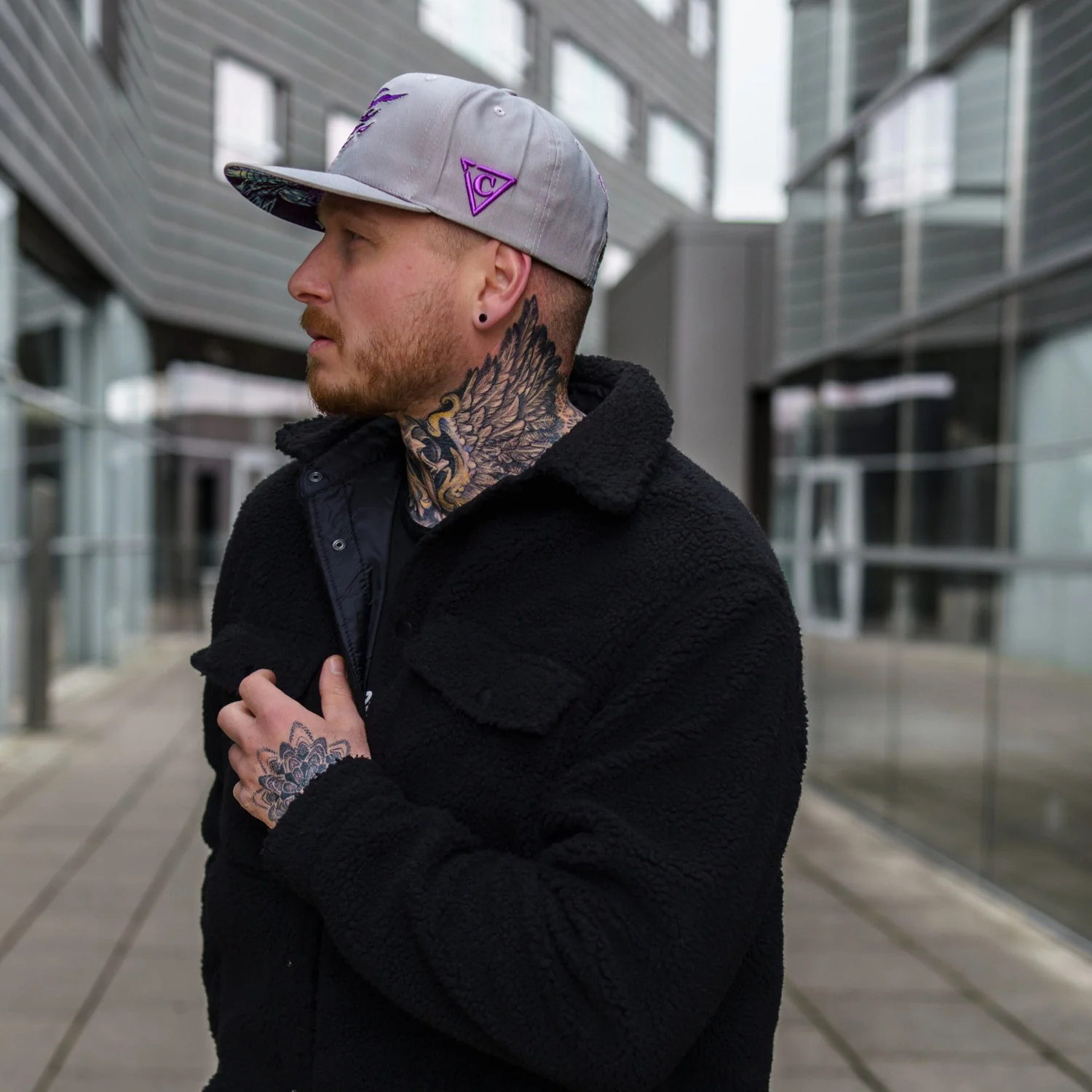 Purple Skull Snapback - Grey - Image 8