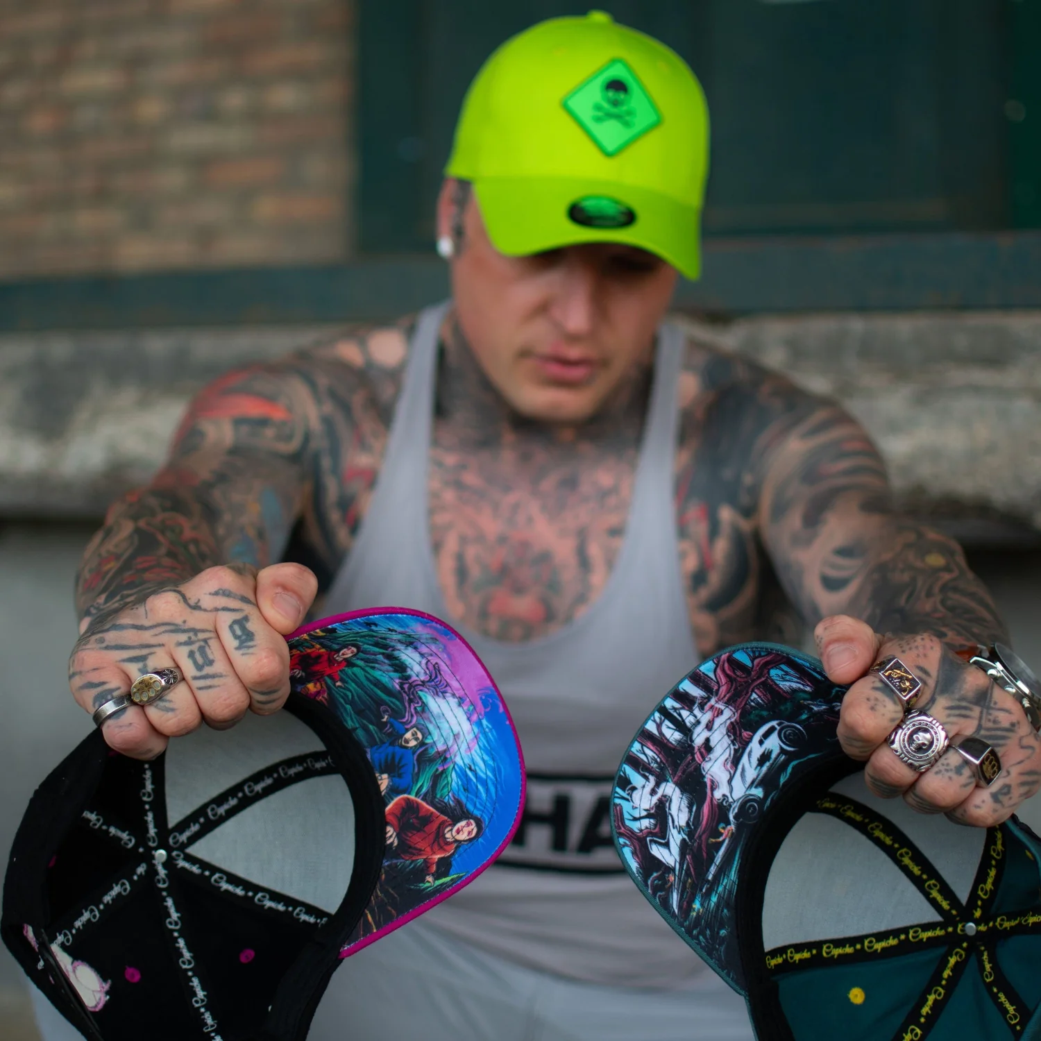 Purple Volcano Curved Cap - Black Fleece/Pink - Image 10