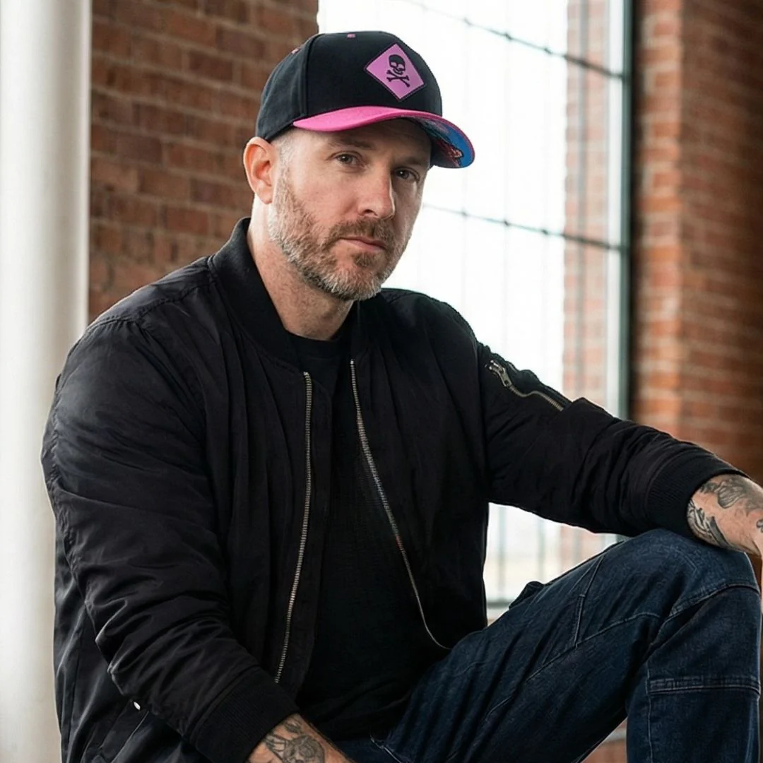 Purple Volcano Curved Cap - Black Fleece/Pink - Image 3