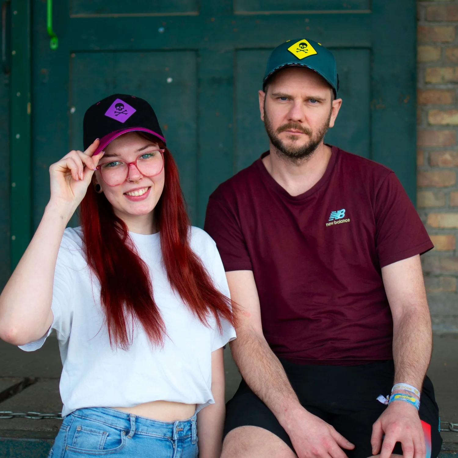 Purple Volcano Curved Cap - Black Fleece/Pink - Image 5