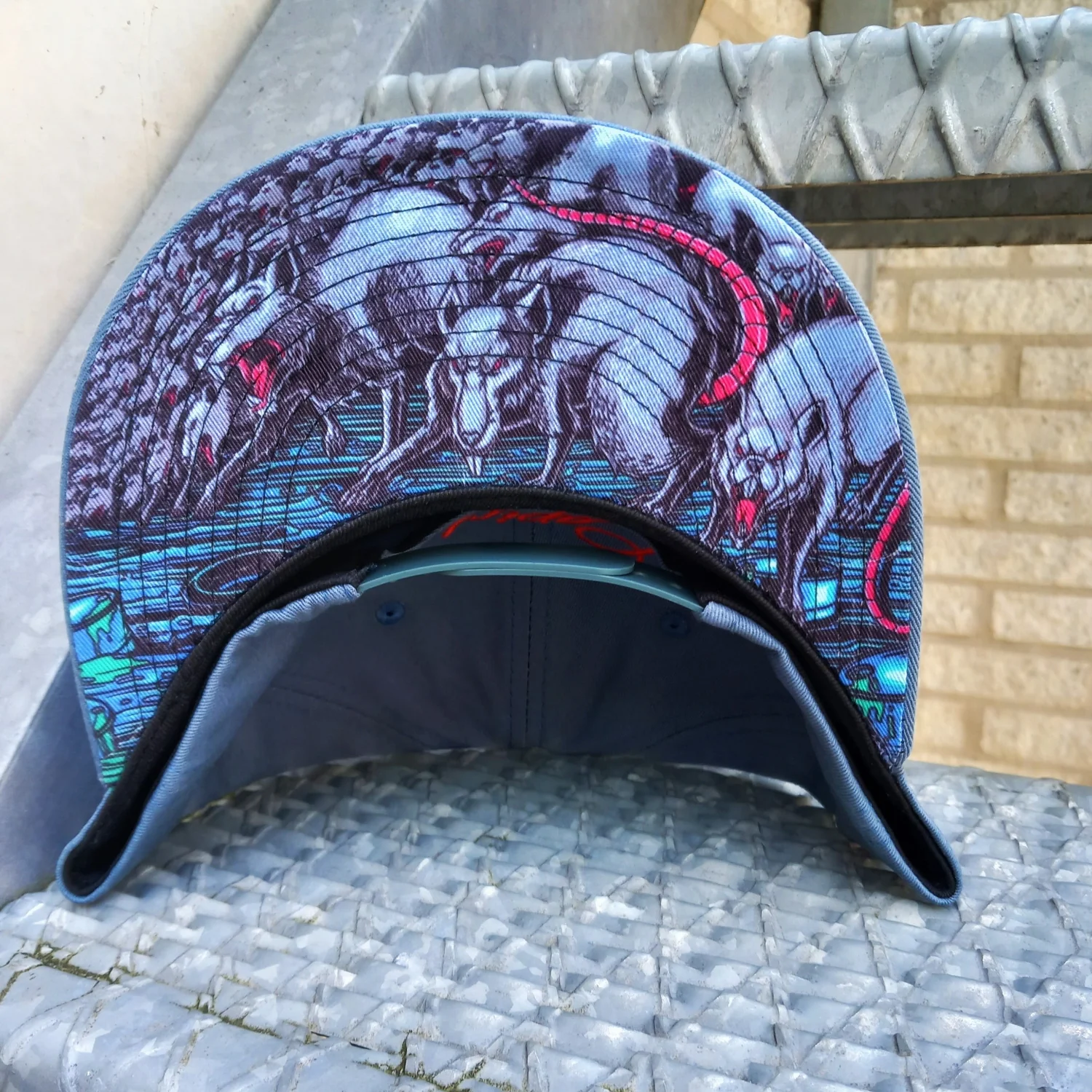 Rats Snapback - Grey/Red - Image 4