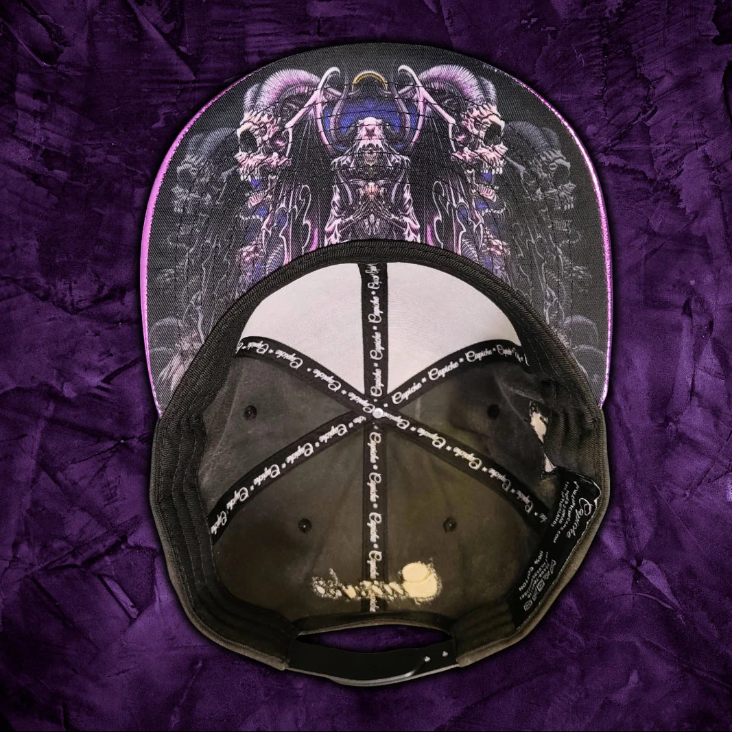 Realm of the Dead Snapback - Grey Washed/Purple Crackling Metallic - Image 10