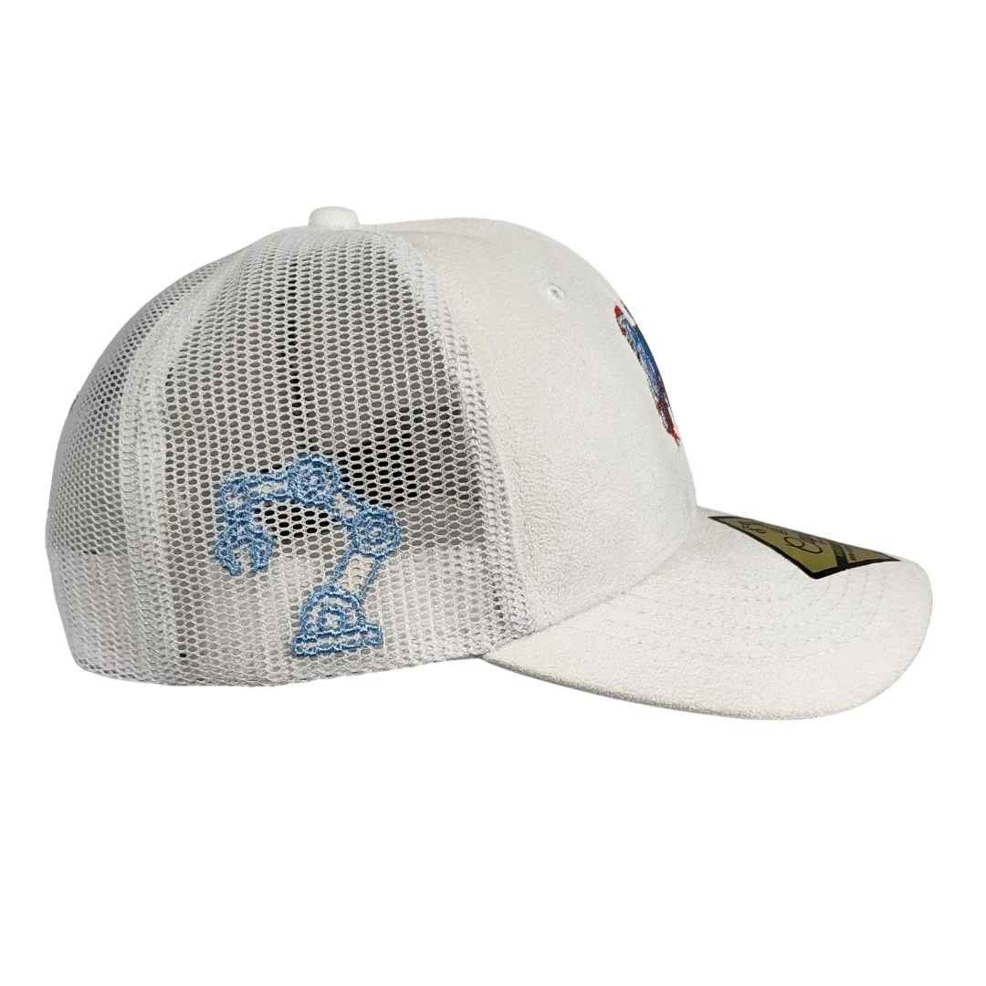 Robot Angel Trucker Cap - White Suede - Image 7