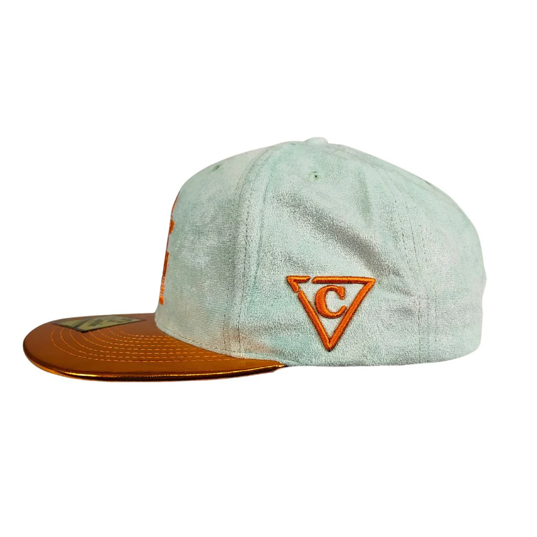 Robot Anubis 3.0 Snapback - Light Mint Suede/Orange Crackling Metallic - Image 5