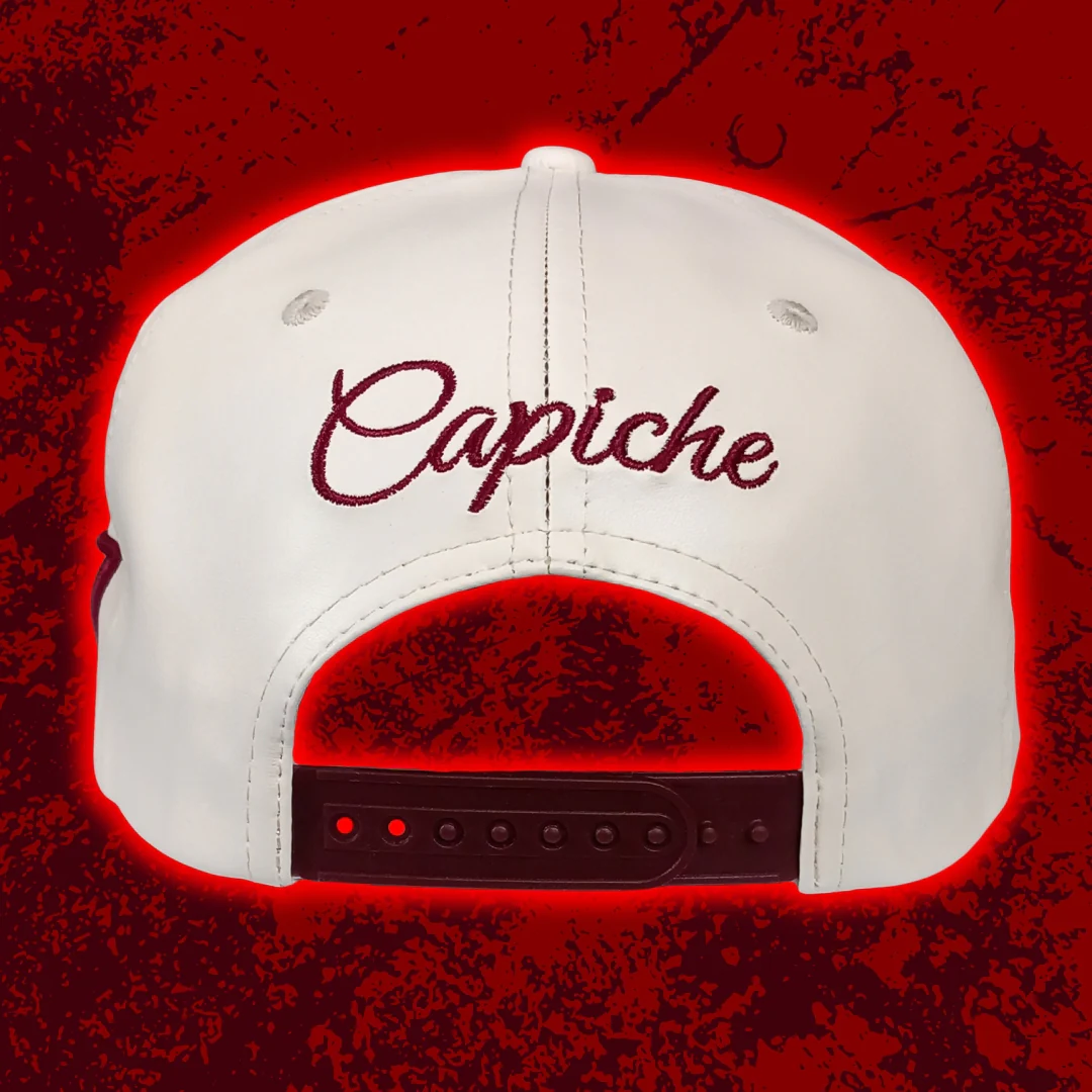 Robot Geisha Snapback - White Artificial Leather/Red Cherry Blossom - Image 16