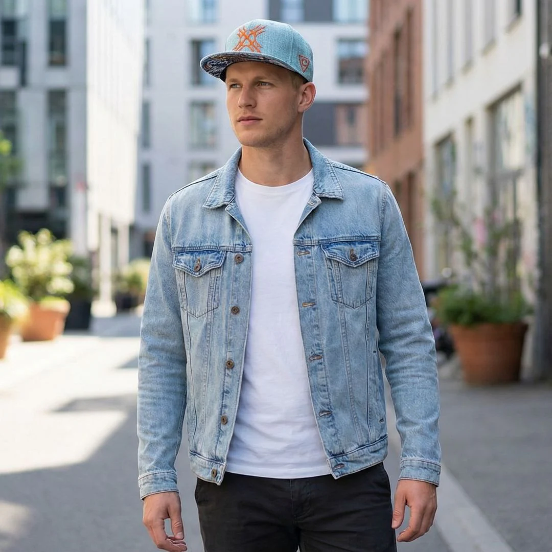 Robot Poseidon Snapback - Light Blue Thick Cotton - Image 2
