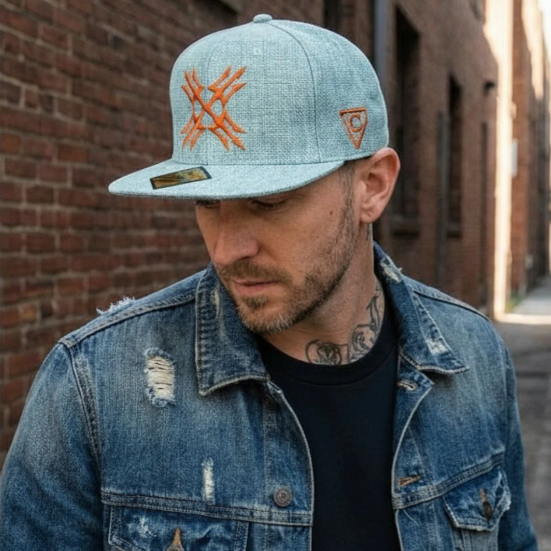 Robot Poseidon Snapback - Light Blue Thick Cotton - Image 4