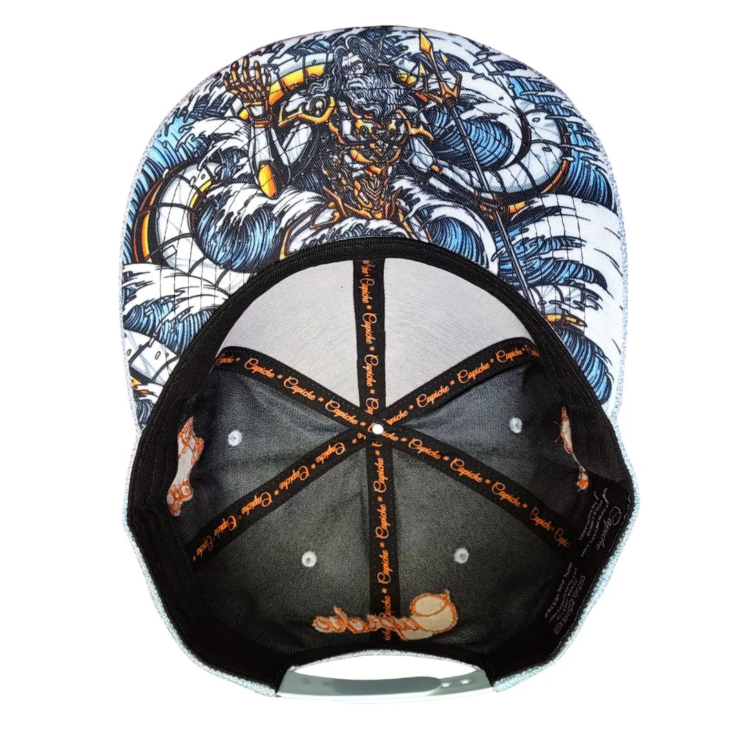 Robot Poseidon Snapback - Light Blue Thick Cotton - Image 9