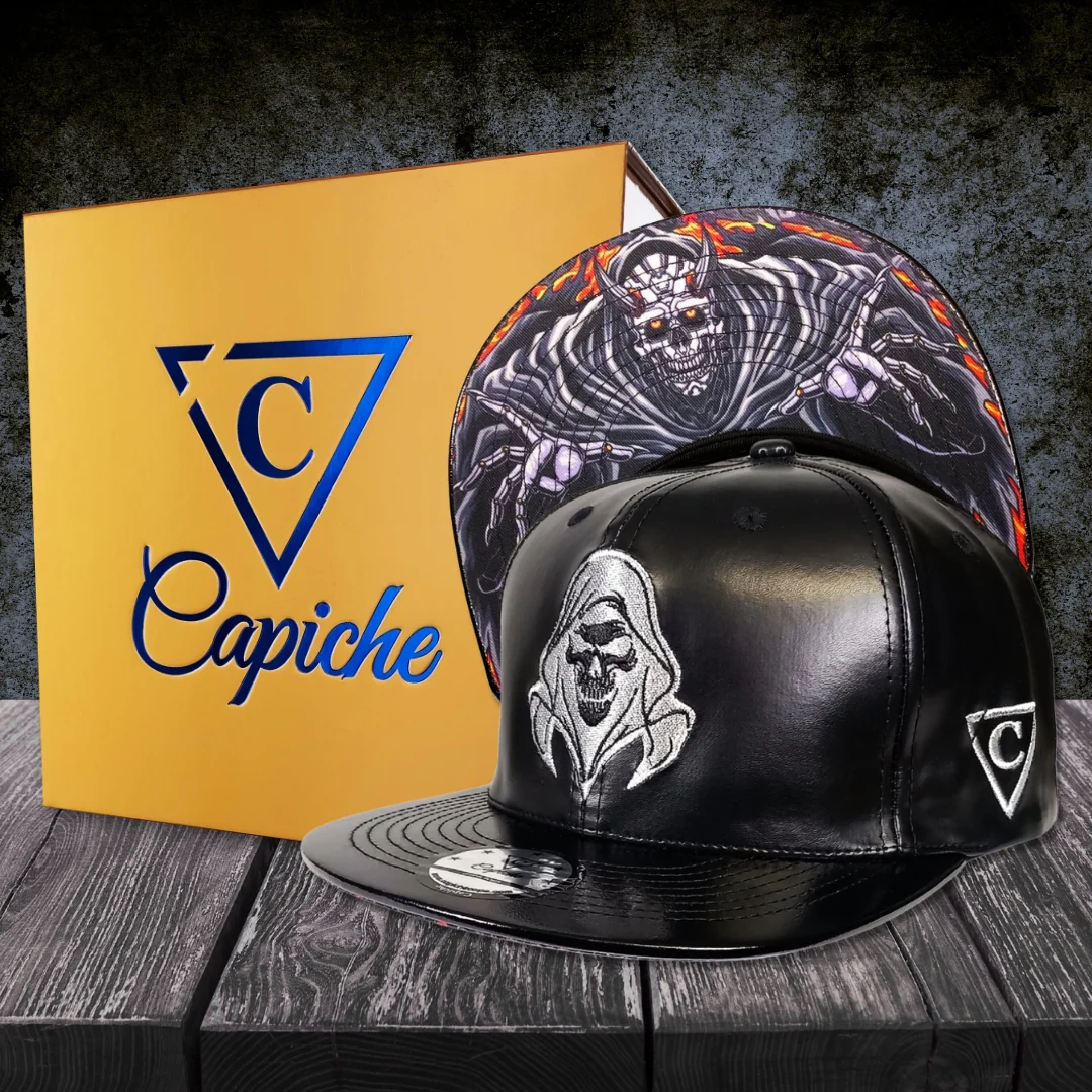 Robot Reaper Snapback - Black Artificial Leather - Image 9