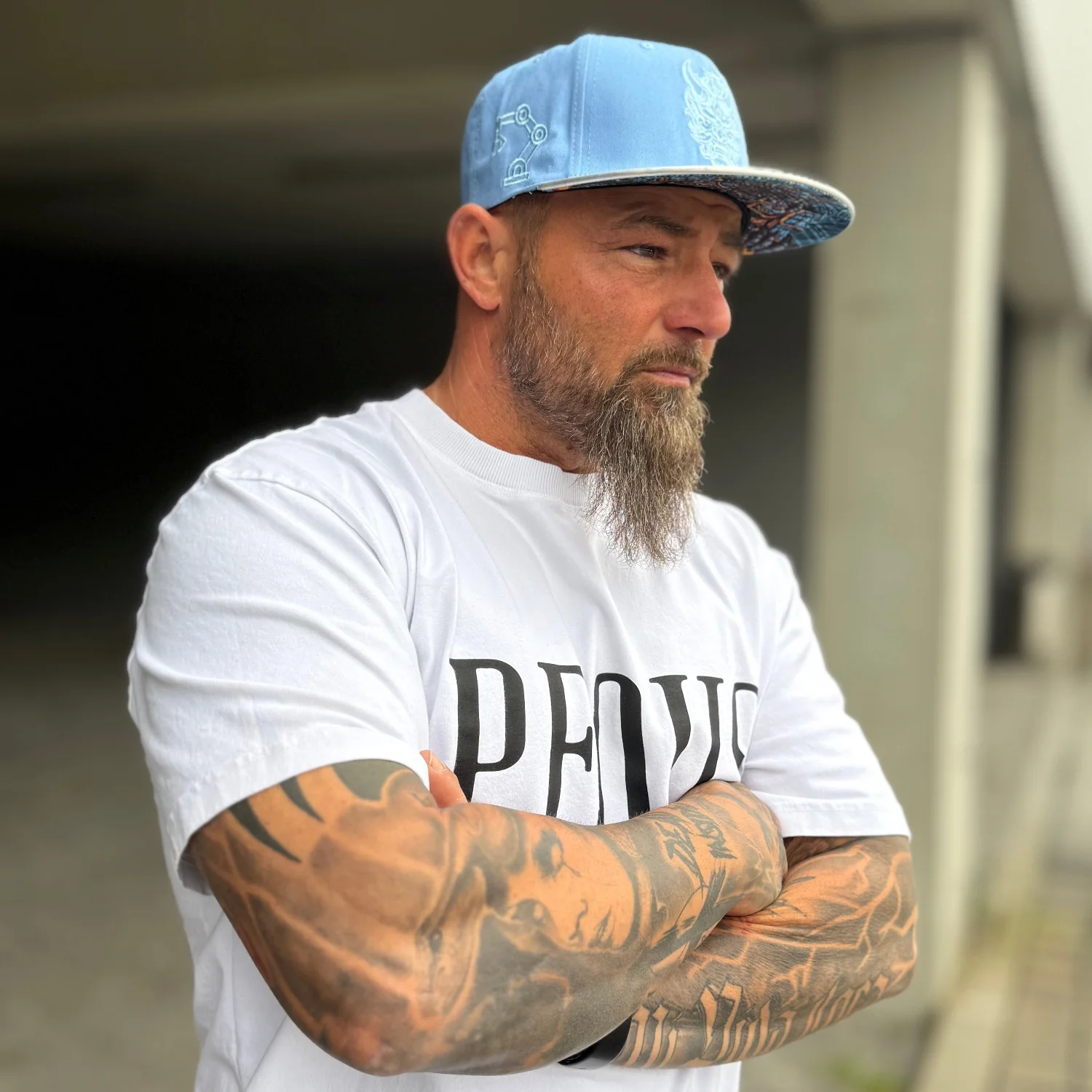 Robot Samurai Snapback - Light Blue/Silver Crackling Metallic - Image 10