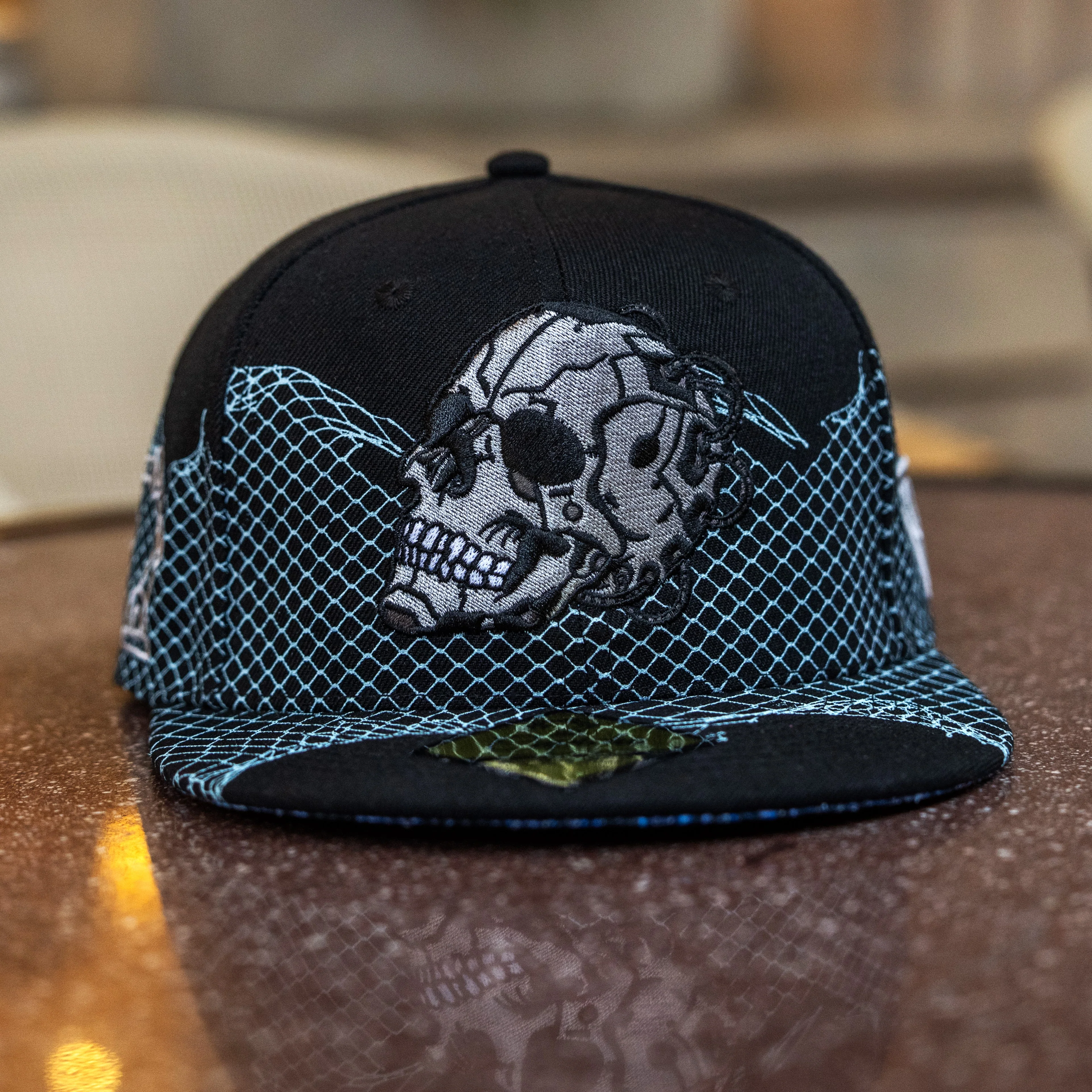 Robot Skull Snapback - Black/Wired Grey - Image 11