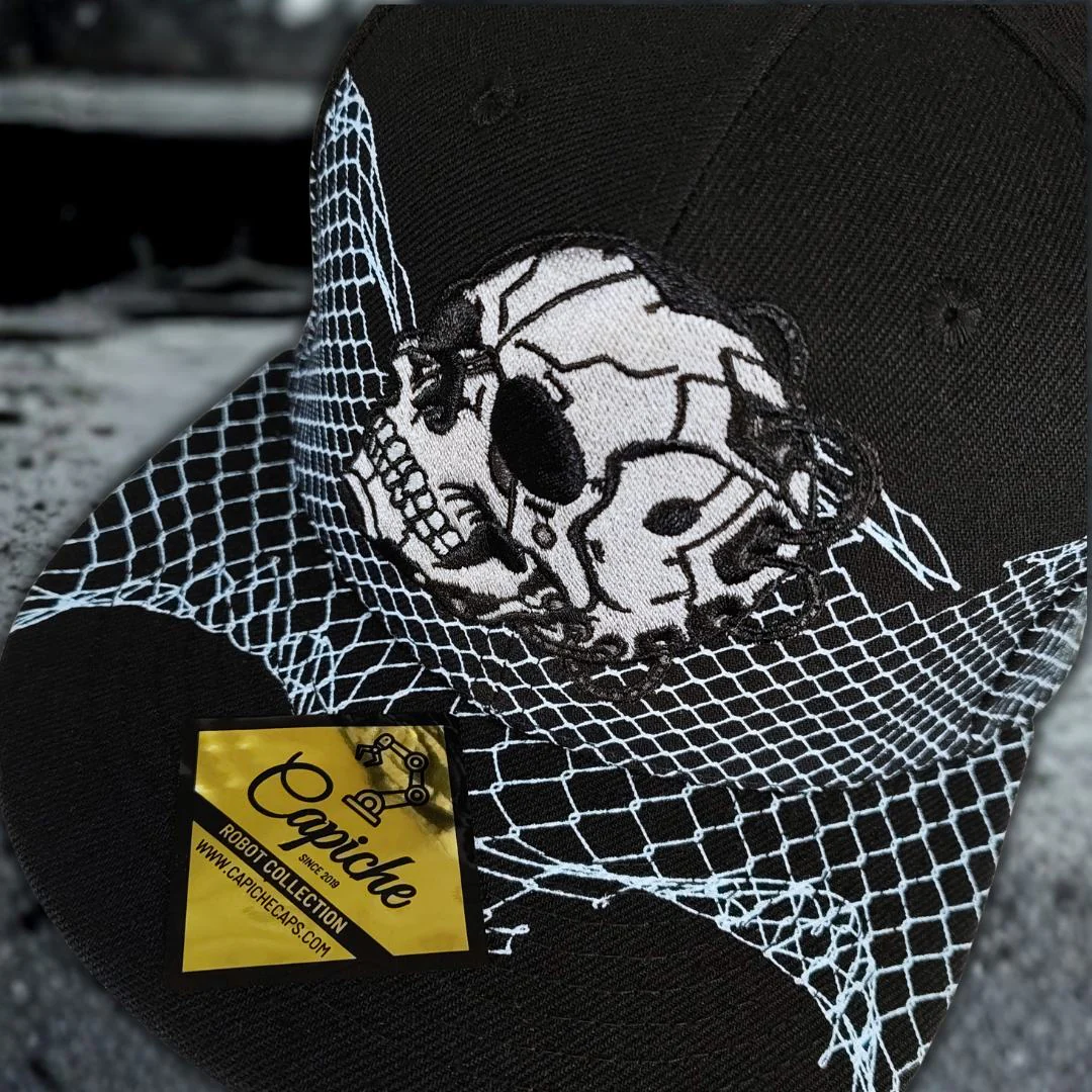 Robot Skull Snapback - Black/Wired Grey - Image 14