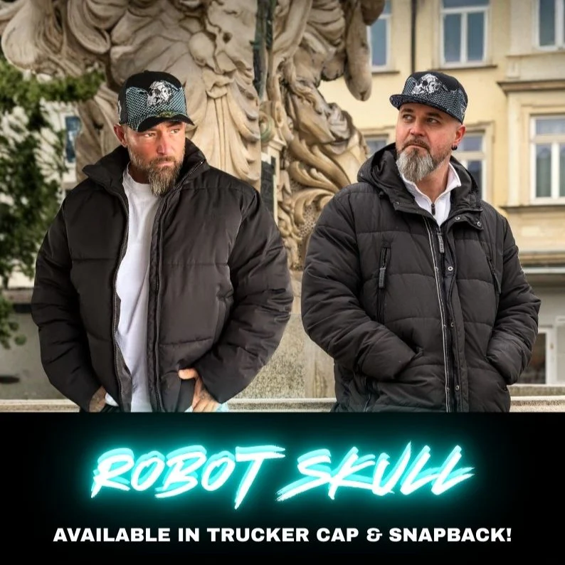 Robot Skull Snapback - Black/Wired Grey - Image 3
