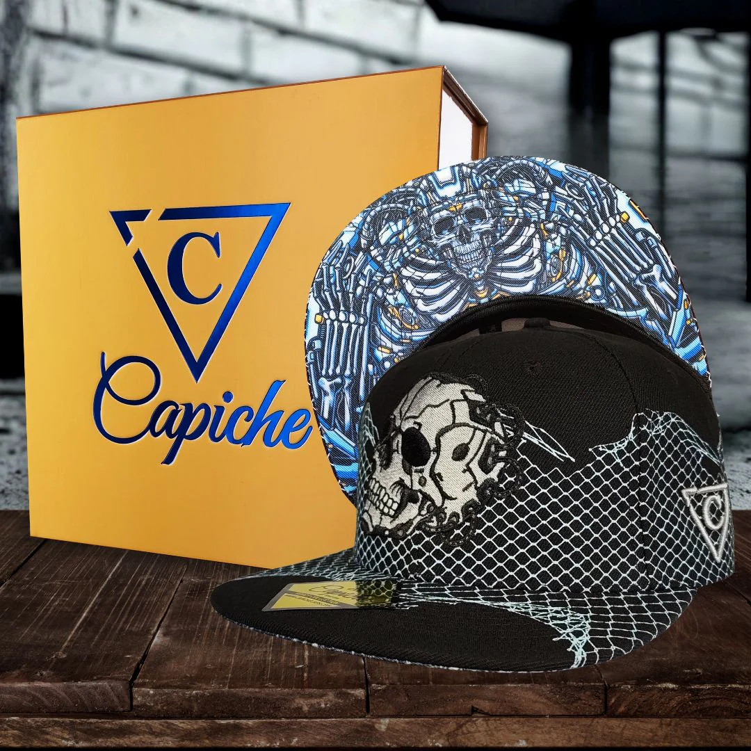 Robot Skull Snapback - Black/Wired Grey - Image 4