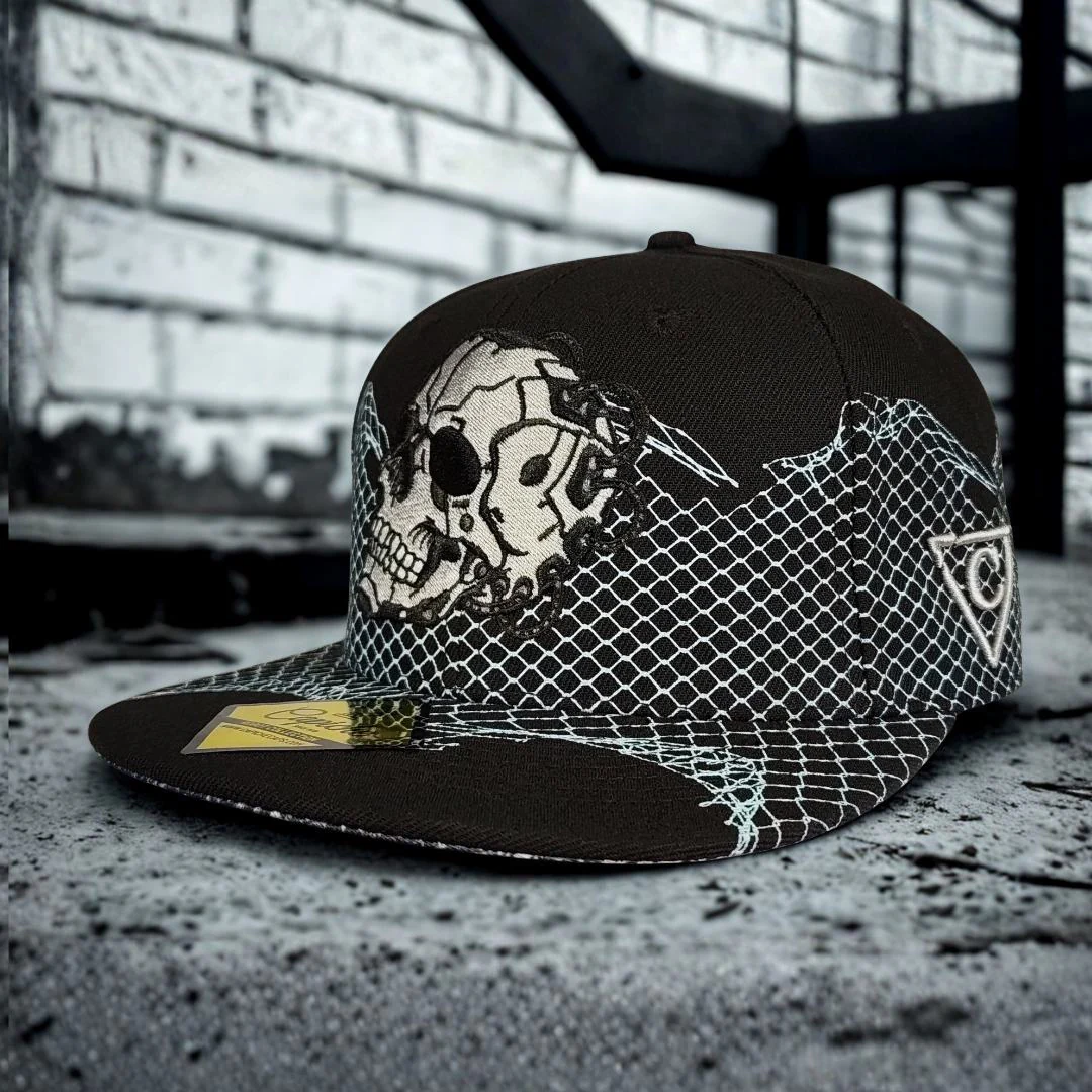 Robot Skull Snapback - Black/Wired Grey - Image 8