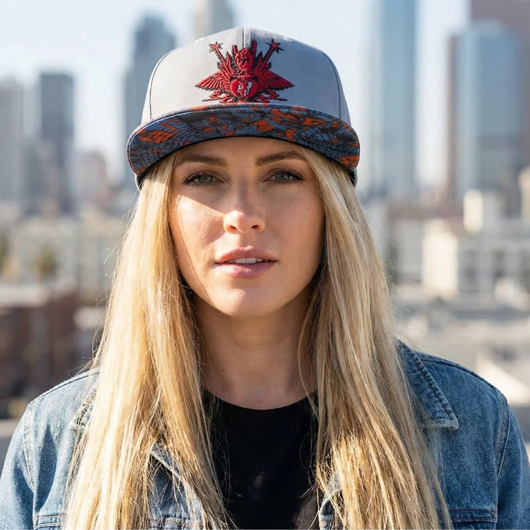 Rock On Snapback - Grey/Red - Image 4