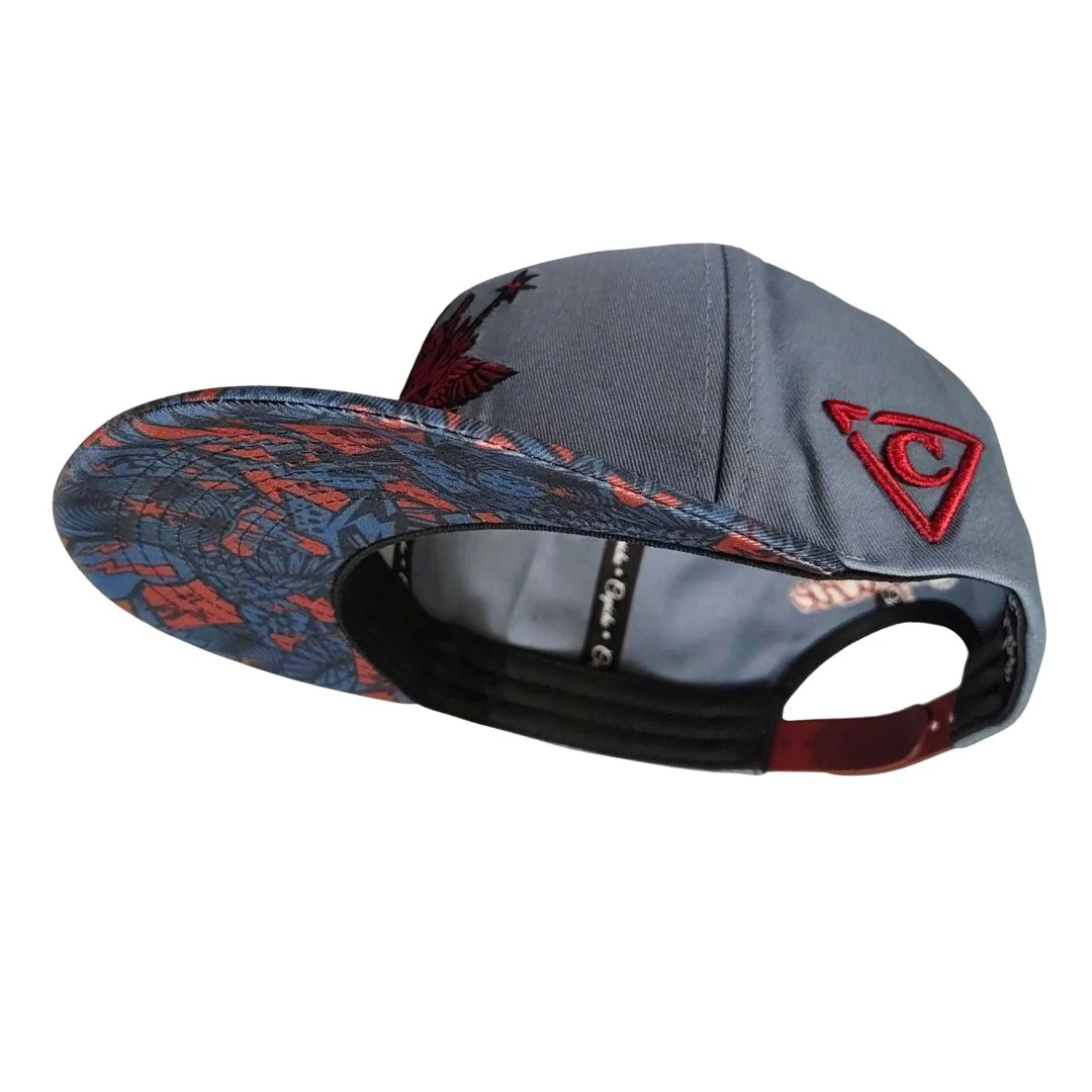 Rock On Snapback - Grey/Red - Image 7