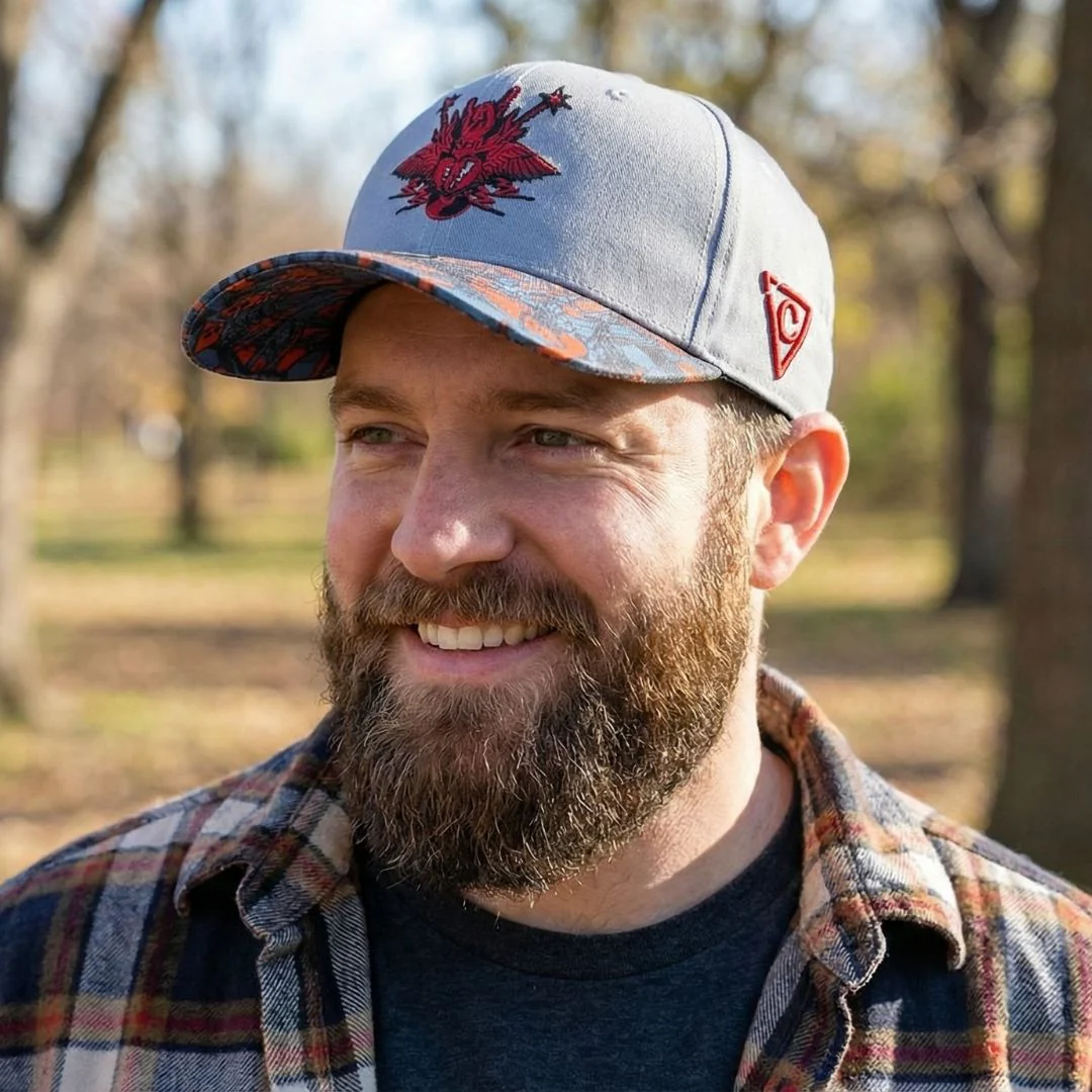Rock On Curved Cap - Grey/Red - Image 5