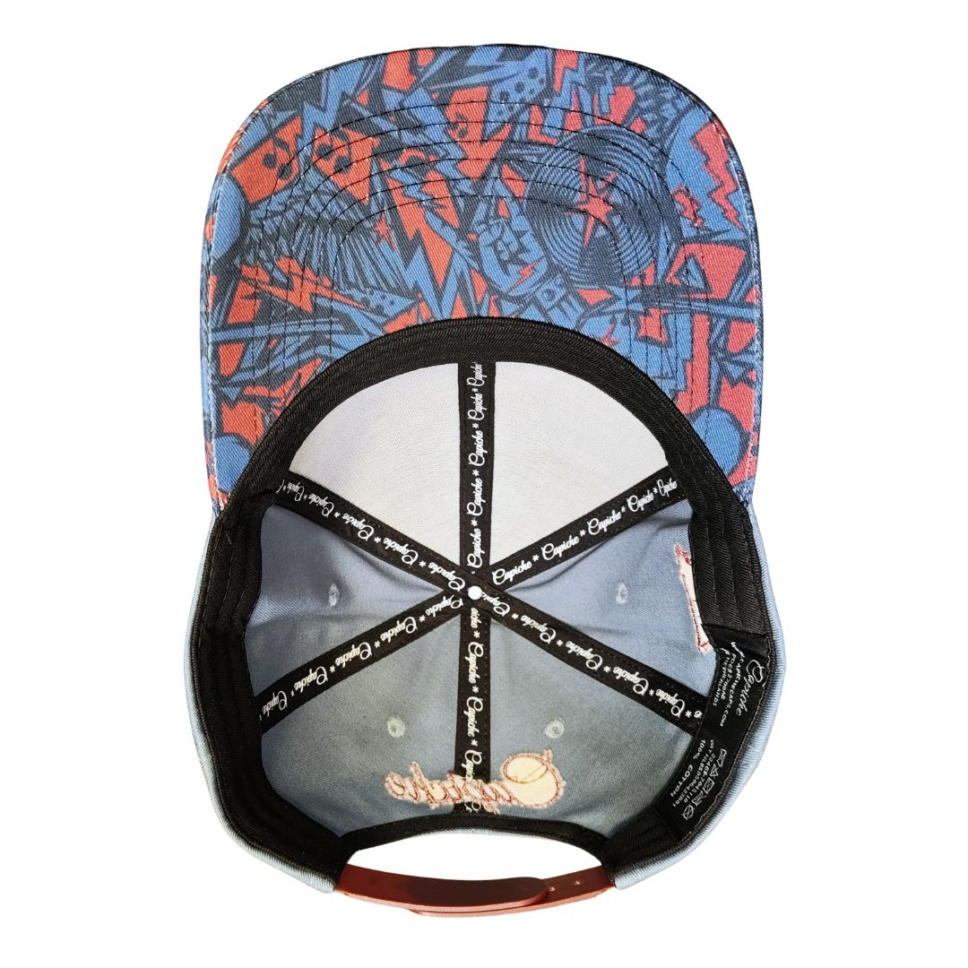 Rock On Curved Cap - Grey/Red - Image 8