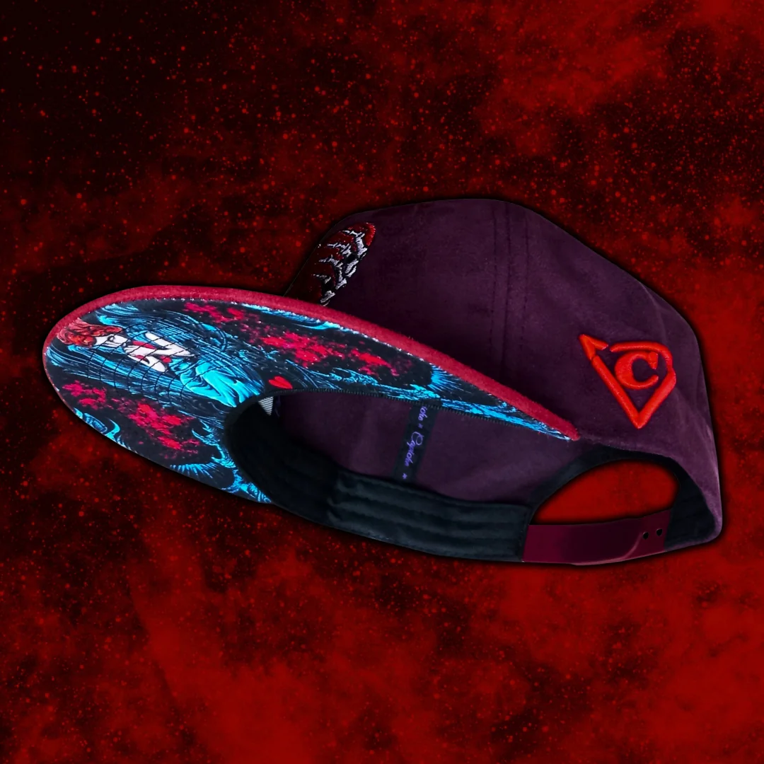 Savior Snapback - Dark Purple/Dark Red Suede - Image 15