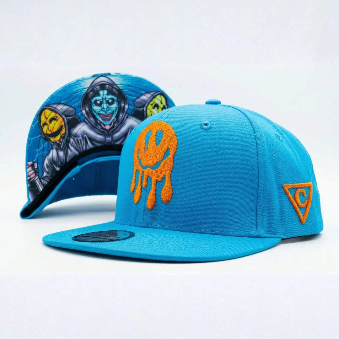 Smiley Gang Snapback - Blue/Orange - Image 4