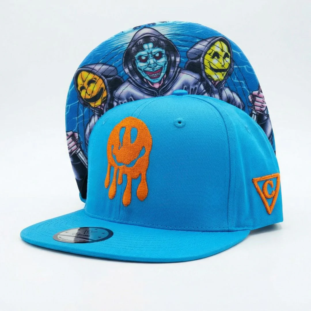Smiley Gang Snapback - Blue/Orange - Image 9