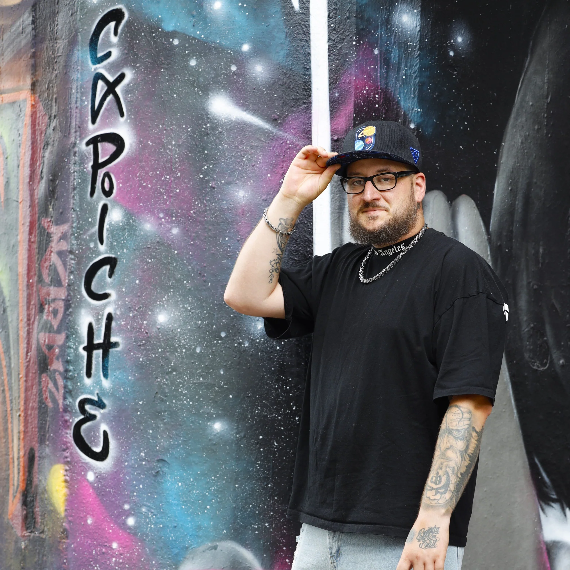 Space Surfing Snapback - Black/Blue - Image 7
