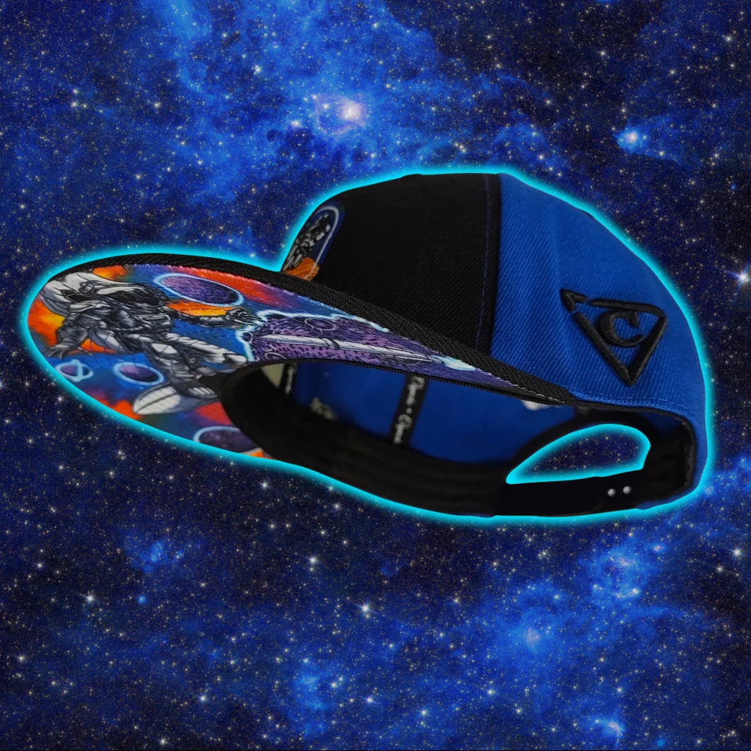 Space Surfing Snapback - Black/Blue - Image 8