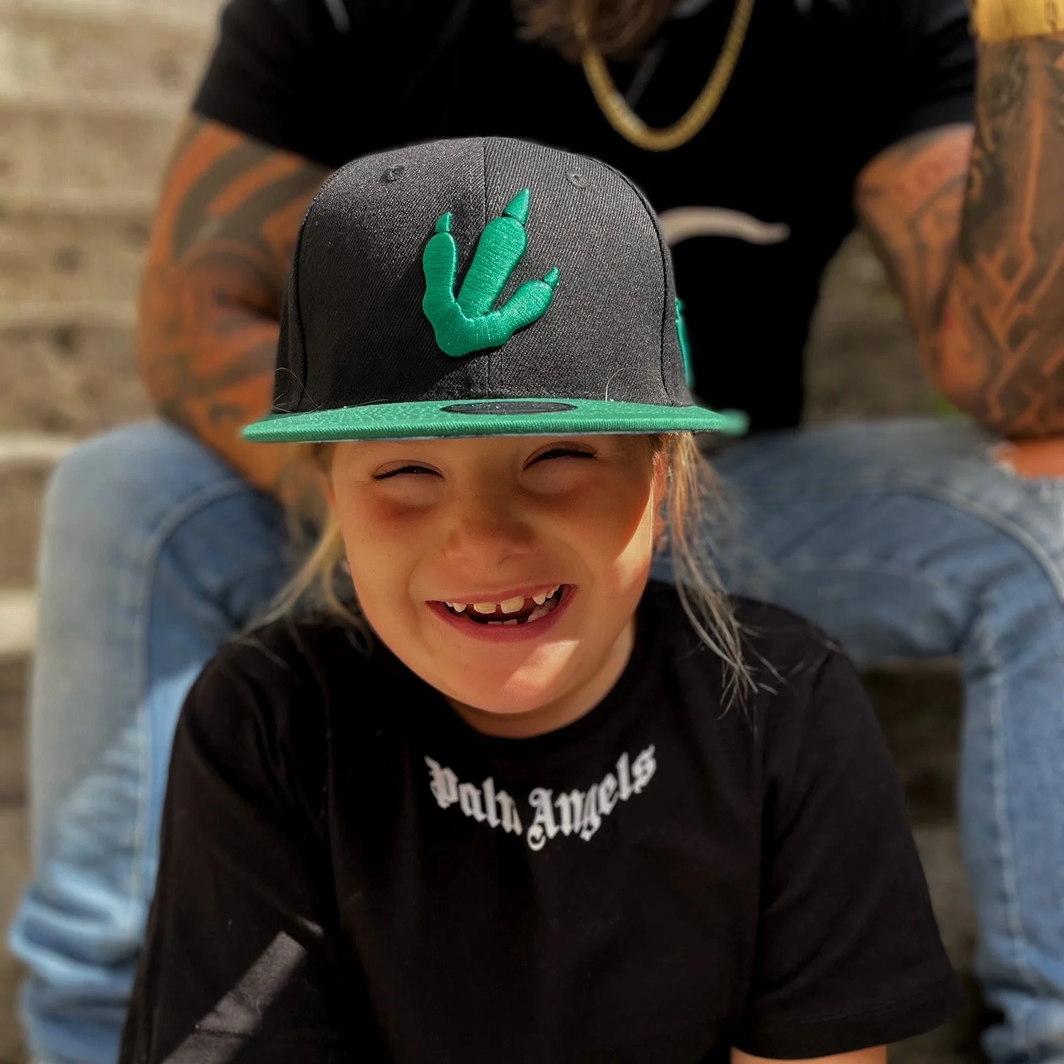 T-rex Snapback Child Size - Black/Green - Image 3