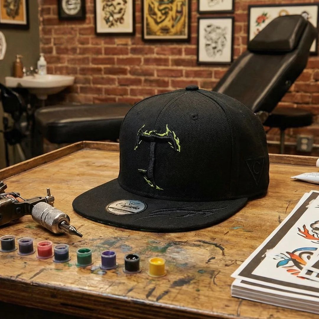 Tattooed Snapback - Black - Image 4