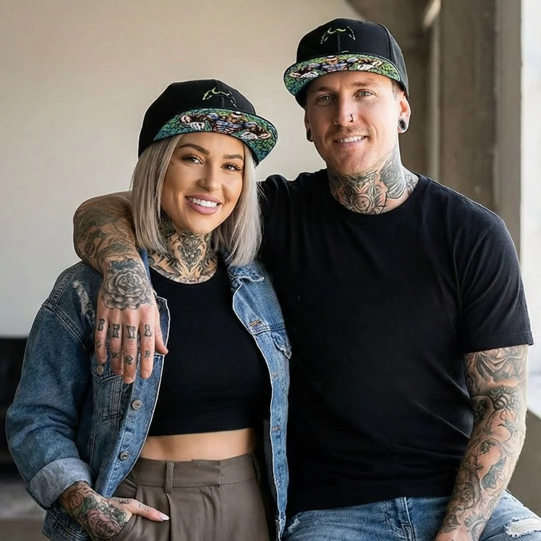 Tattooed Snapback - Black - Image 7