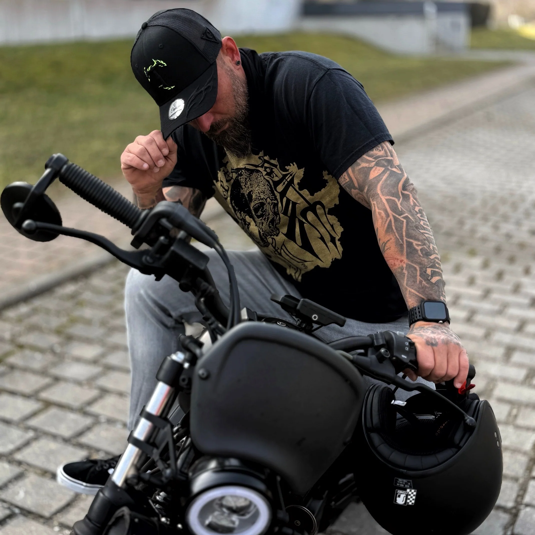 Tattooed Trucker Cap - Black - Image 6