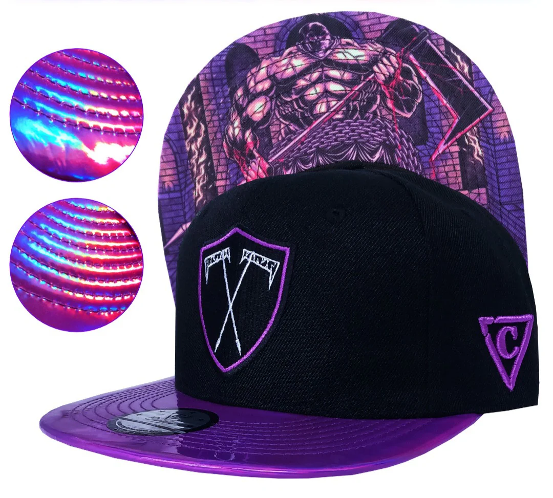 The Executioner Snapback - Black/Purple Holographic