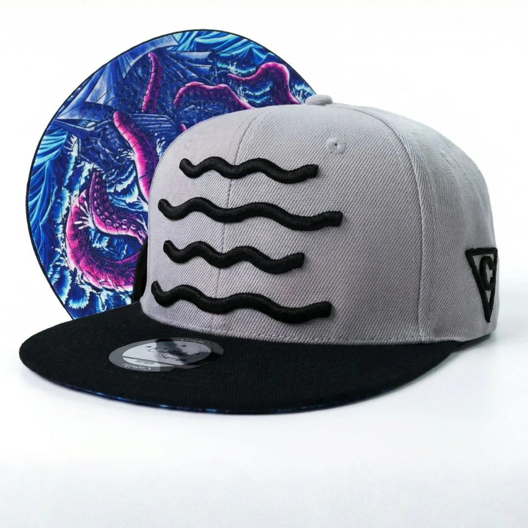 The Kraken Snapback - Grey/Black - Image 4