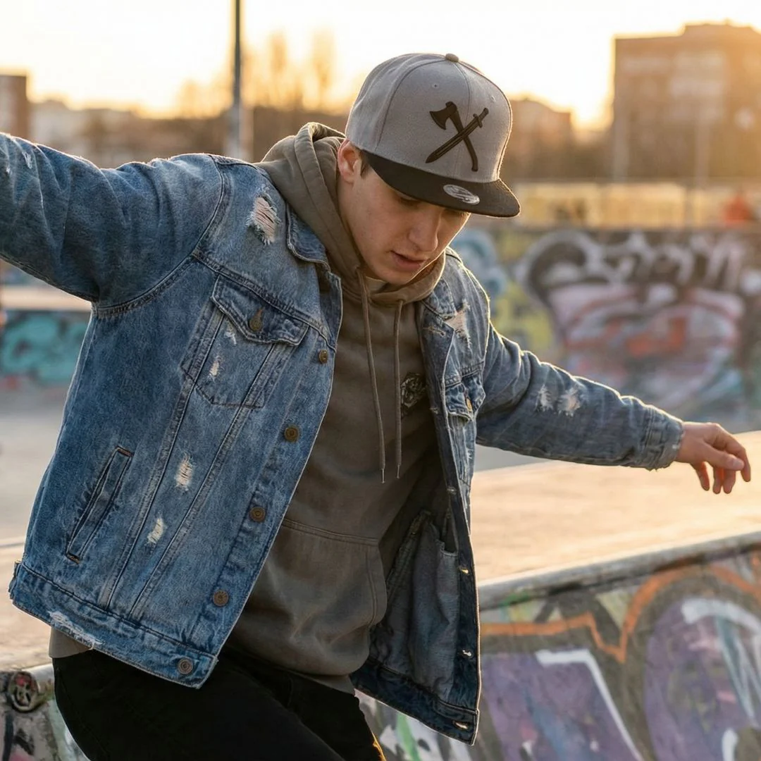 The Viking Snapback - Grey/Black - Image 7