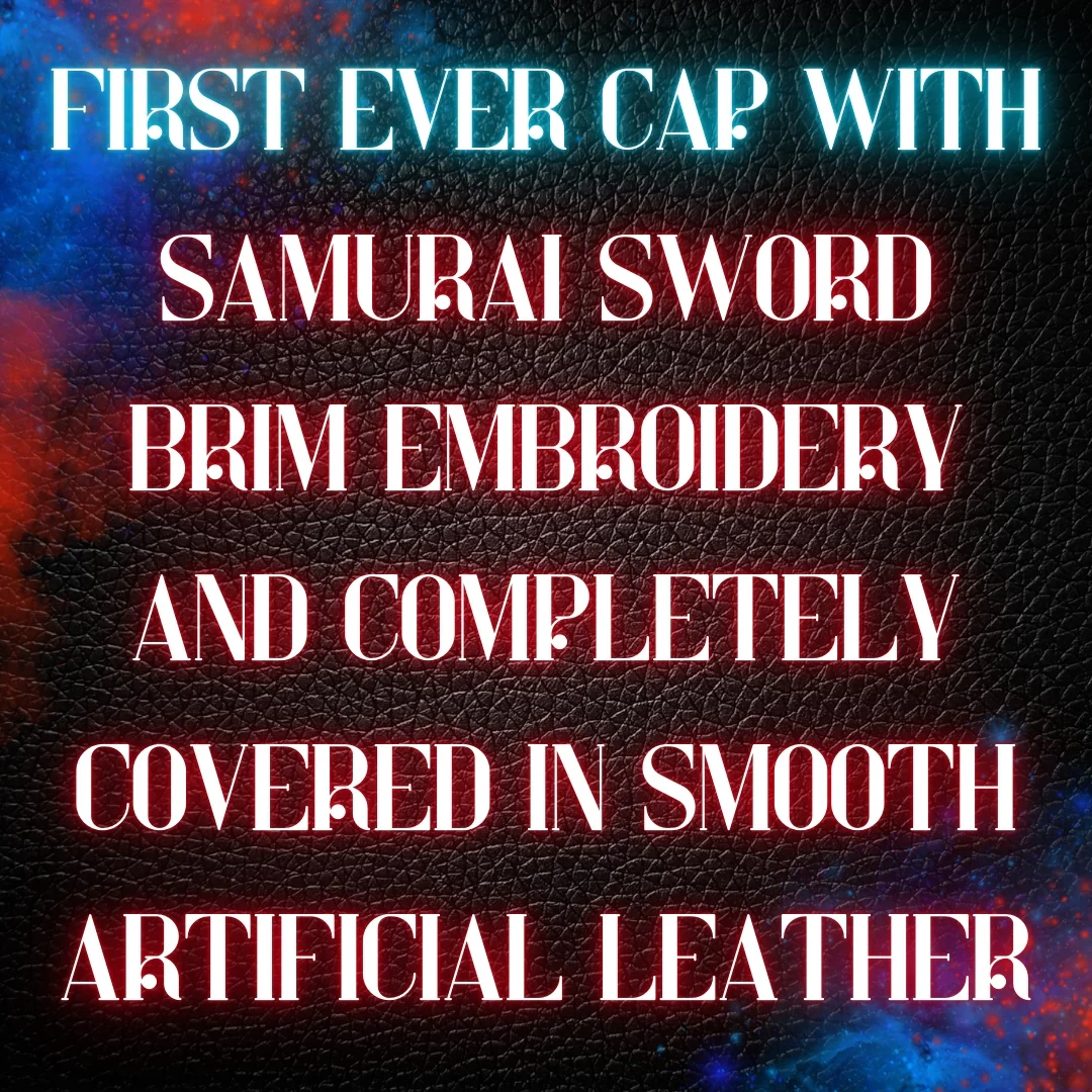 Tiger Samurai Snapback - Black Artificial Leather & Red Brim Embroidery - Image 9