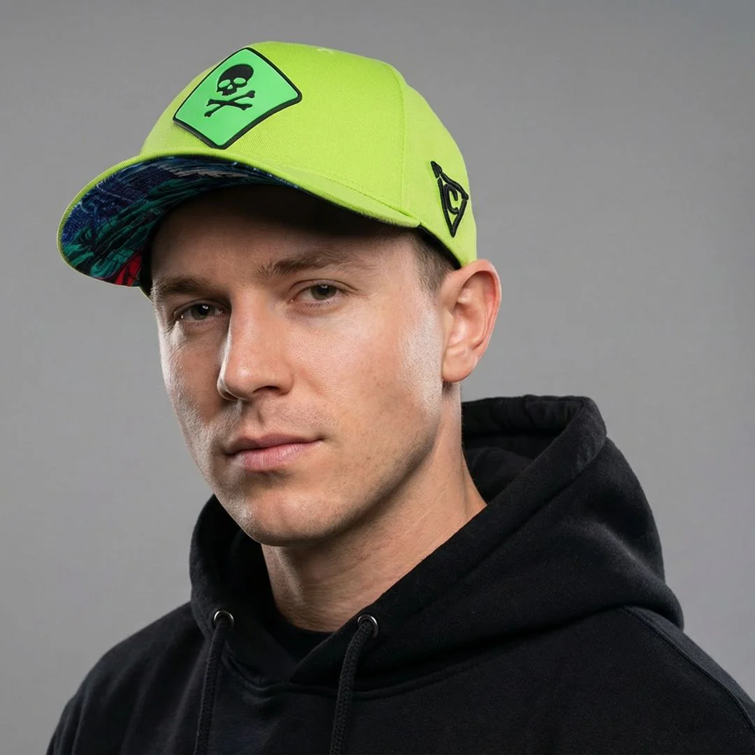 Toxic Tsunami Curved Cap - Neon Green - Image 10