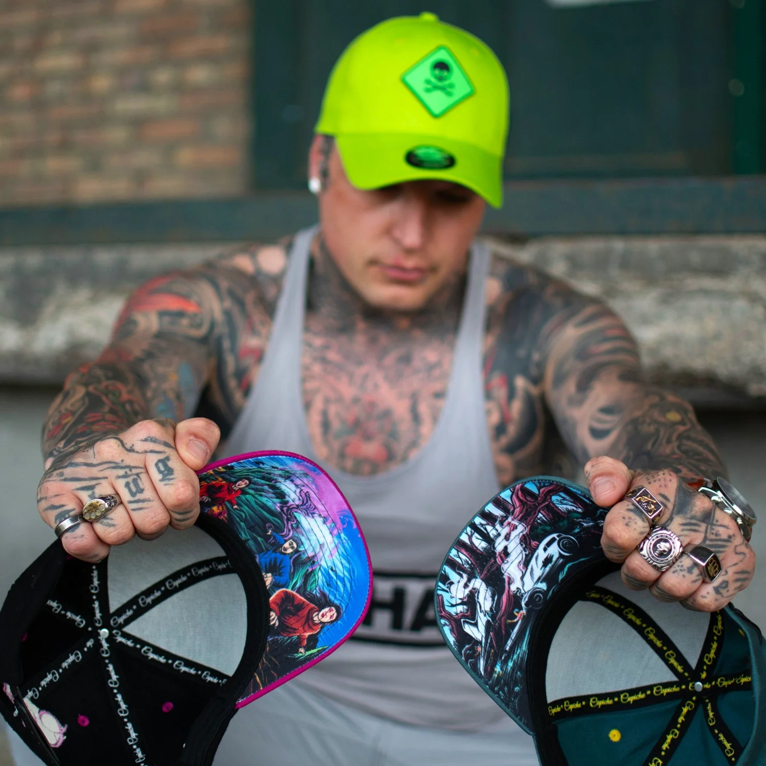 Toxic Tsunami Curved Cap - Neon Green - Image 7