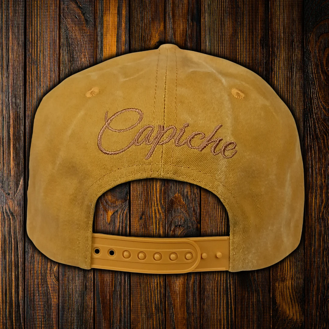 Train Heist Snapback - Mustard Yellow Washed Fabric - Image 11