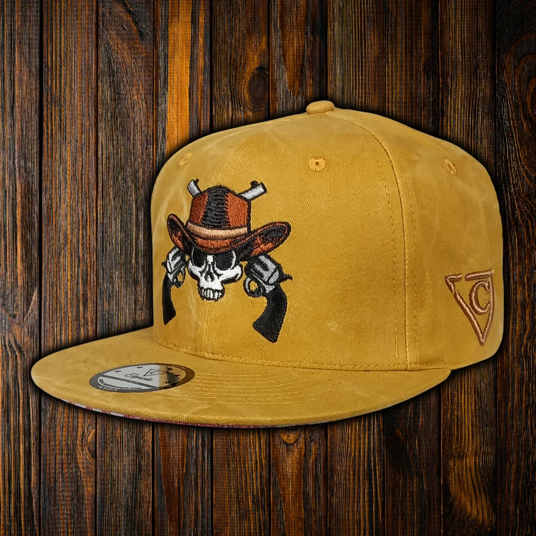 Train Heist Snapback - Mustard Yellow Washed Fabric - Image 13