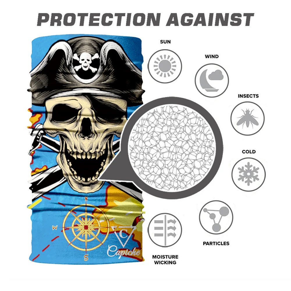 Treasure Map Biker Mask - Blue - Image 4