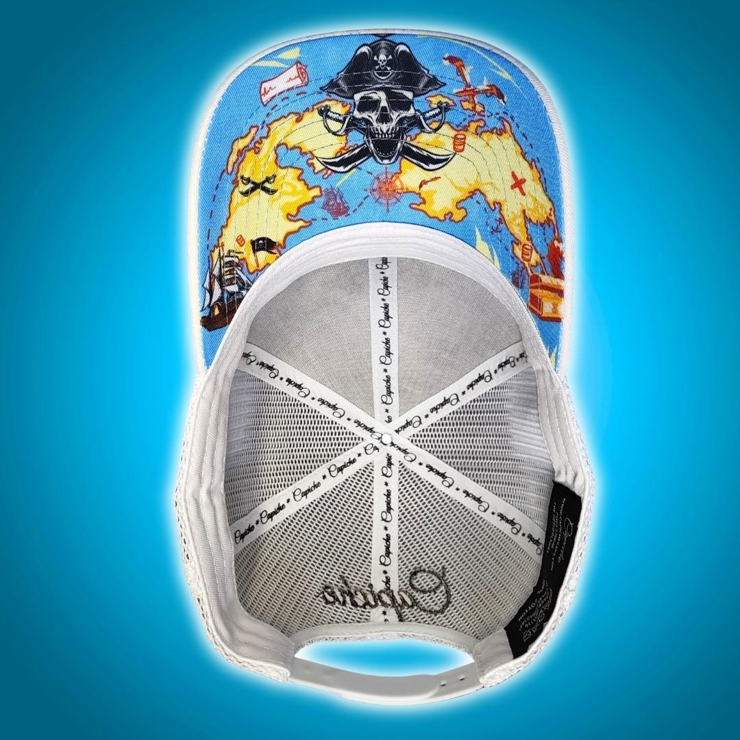 Treasure Map Trucker Cap - White - Image 12