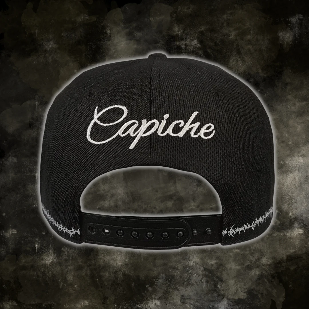 Tribal Skull Snapback - Black/Barbed Wire - Image 13