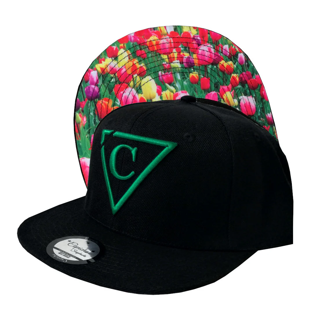 Tulip Field Snapback - Black