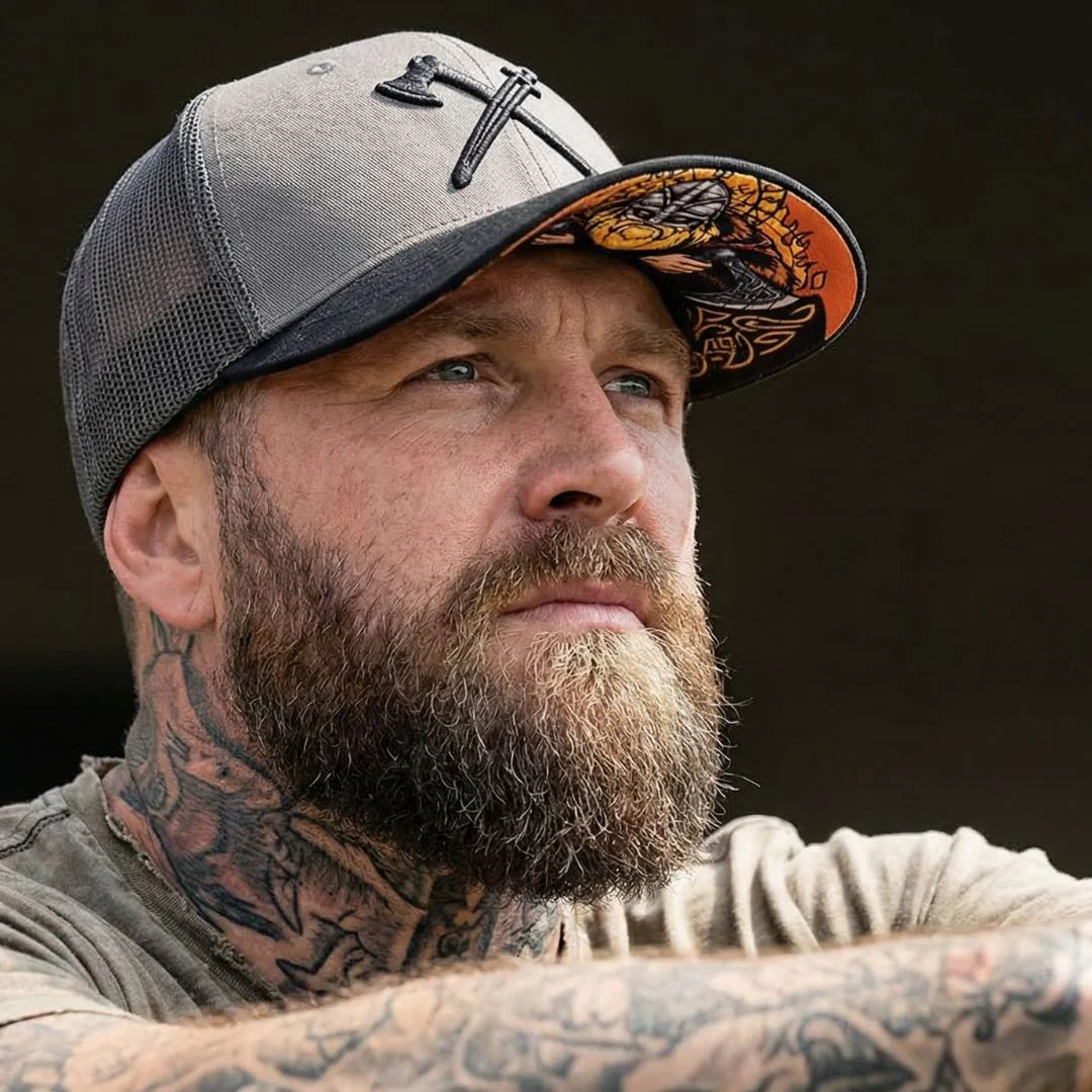 Viking Trucker Cap - Dark Grey/Black - Image 6