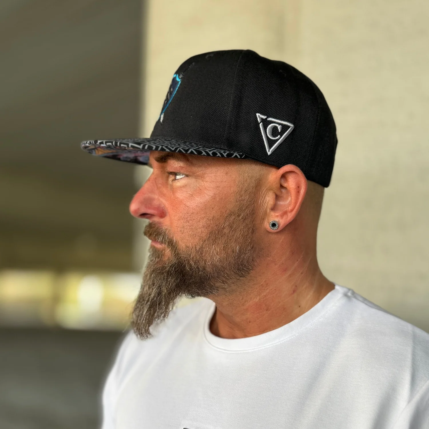 Viking's Spirit Snapback - Black/Grey Geometric Pattern - Image 8