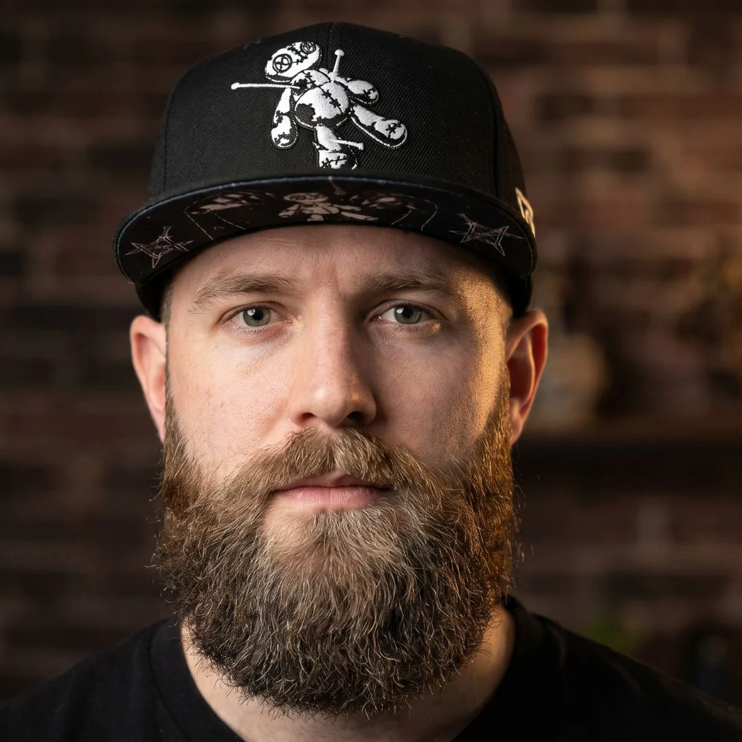 LIMITED EDITION Voodoo Snapback - Black with Silver Skeleton Charm - Image 6