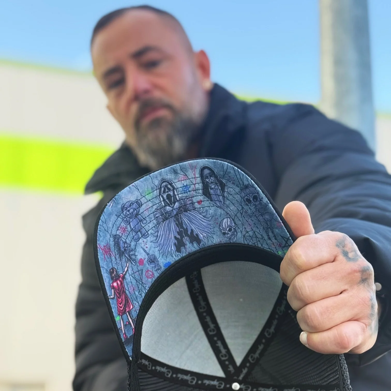 Wall Drawing Trucker Cap - Black - Image 7