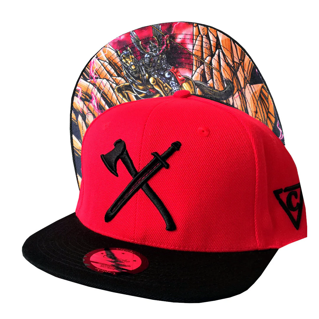 Winged Hussar Snapback - Red/Black